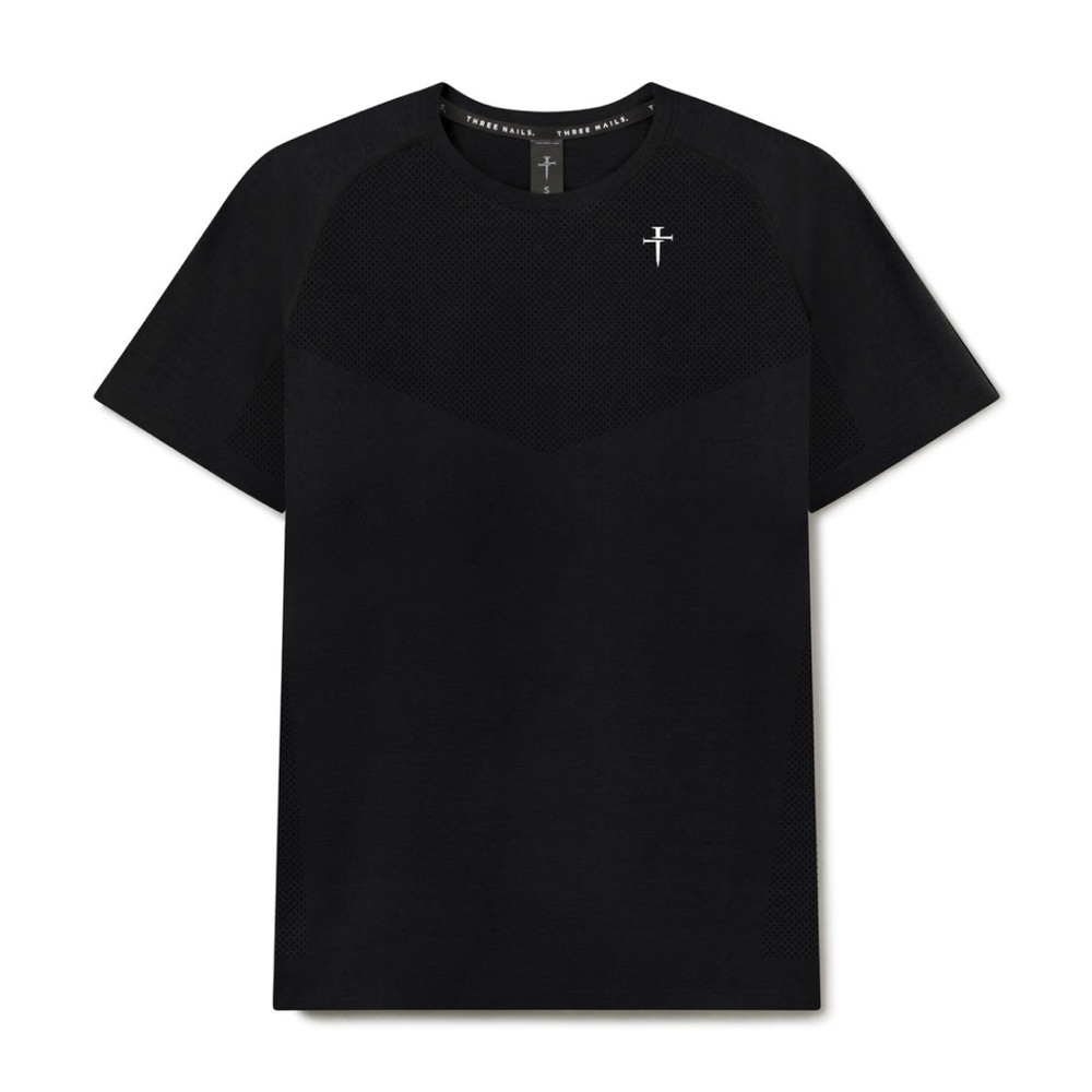 NWOT - Three Nails - Men’s Seamless Tee - Black - XL
